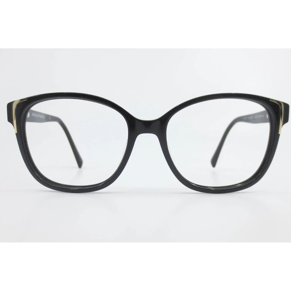 Kirkland Signature Goleta KS 474 Black Gold Cat Eye Eyeglasses Frames 54-17-135